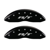 MGP 4 Caliper Covers Engraved Front & Rear RT1-Truck Black finish silver ch