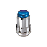McGard SplineDrive Lug Nut (Cone Seat) M12X1.5 / 1.24in. Length (4-Pack) - Blue Cap (Req. Tool)