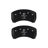 MGP 4 Caliper Covers Engraved Front & Rear Raptor Black finish silver ch