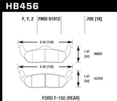 Hawk 04-11 Ford F-150 / 06-08 Lincoln Mark LT Rear LTS Street Brake Pads
