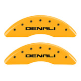 MGP 4 Caliper Covers Engraved Front & Rear Denali Yellow finish black ch