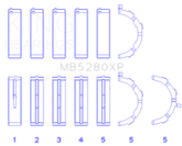 King Ford Prod. V8 4.6L/5.4L (Size STD) Performance Main Bearing Set