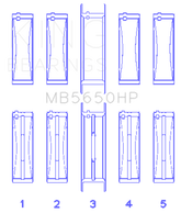 King Ford 370/429/460 16V OHV (Standard Size) Crankshaft Main Bearing Set