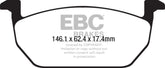 EBC 17-18 Volkswagen Golf 1.8 w/ 10.9in Rotors Front Greenstuff Brake Pads