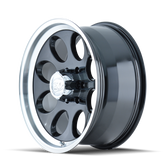 ION Type 171 16x8 / 5x114.3 BP / -5mm Offset / 83.82mm Hub Black/Machined Wheel