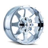 Mayhem 8040 Tank 20x9 / 6x135 BP / 18mm Offset / 106mm Hub Chrome Wheel