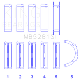 King Ford 281CI 4.6L V8 (Size +0.25) Main Bearing Set