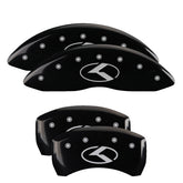 MGP 4 Caliper Covers Engraved Front & Rear Circle K/Kia Black Finish Silver Char 2018 Kia Stinger