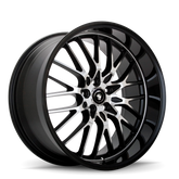 Konig Lace 17x7 8x100/108 ET40 Black/Machine Spoke