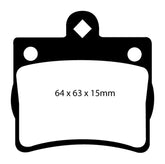 EBC 95-97 Mercedes-Benz C220 (W202) 2.2 (Single Pin Rear) Redstuff Rear Brake Pads