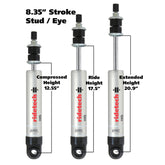 Ridetech HQ Series Shock Absorber Single Adjustable 8.35in Stroke Eye/Stud Mounting 12.55in x 20.9in