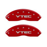 MGP 4 Caliper Covers Engraved Front & Rear Vtech Red finish silver ch