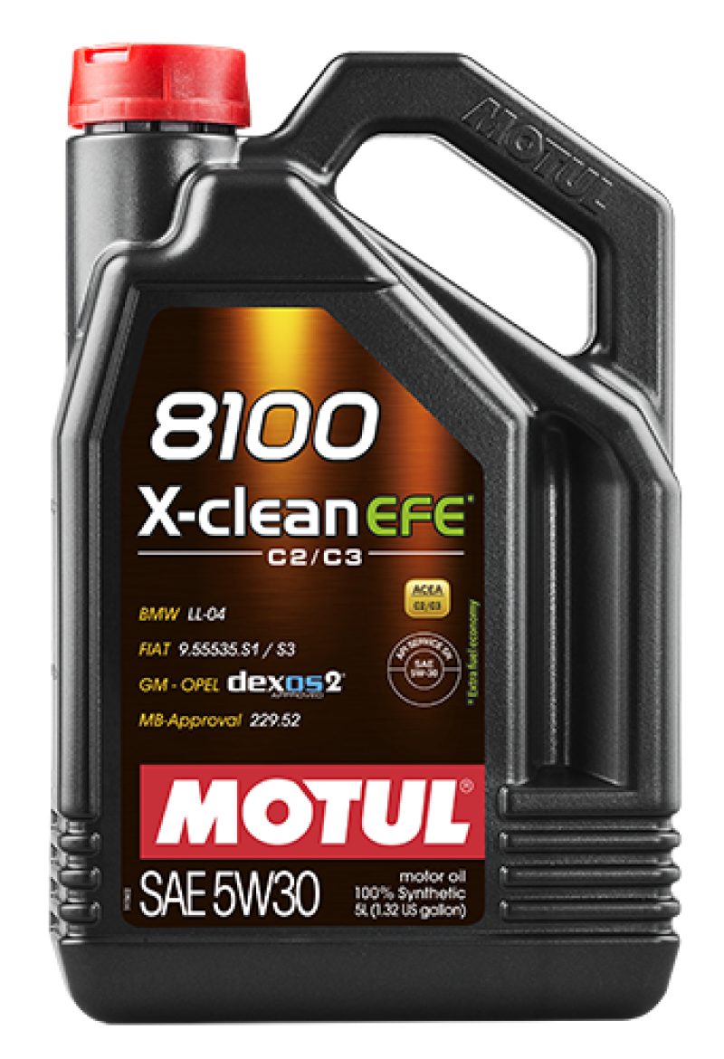 Motul 5L Synthetic Engine Oil 8100 5W30 X-Clean EFE Motul 5L Synthetic Engine Oil 8100 5W30 X-Clean EFE