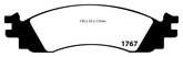 EBC 10-12 Ford Taurus 3.5 Twin Turbo SHO Greenstuff Front Brake Pads