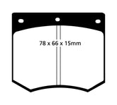 EBC 75-86 Ac 3000 3.0 Redstuff Front Brake Pads