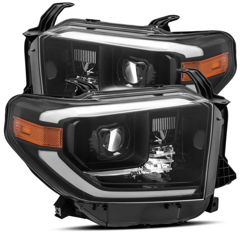 AlphaRex 14-20 Toyota Tundra LUXX LED Proj Headlights Plank Style Alpha Black w/Activ Light/DRL AlphaRex 14-20 Toyota Tundra LUXX LED Proj Headlights Plank Style Alpha Black w/Activ Light/DRL