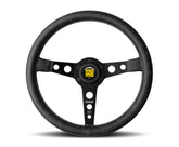 Momo Prototip Heritage Steering Wheel 350 mm - Black Leather/White Stitch/Black Spokes