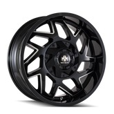 Mayhem 8106 Hatchet 20x10 / 6x135 BP / -19mm Offset / 106mm Hub Black w/ Milled Spokes Wheel