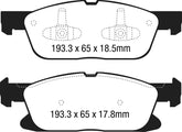 EBC 15+ Ford Edge 2.0 Turbo FWD Redstuff Front Brake Pads