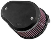 K&N Street Metal Intake System Flare - Black LG Capacity for Harley Davidson