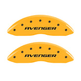 MGP 4 Caliper Covers Engraved Front & Rear With out stripes/Avenger Yellow finish black ch