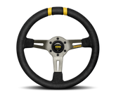 Momo MODDRIFT Steering Wheel 330 mm - Black Suede/Anth Spokes/2 Stripes