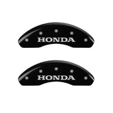 MGP 4 Caliper Covers Engraved Front Honda Engraved Rear H Logo Black finish silver ch