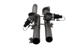QTP 17-18 Ford Raptor EC/CC 2.5in 304SS Aggressor Cutout Dual Mid Pipes