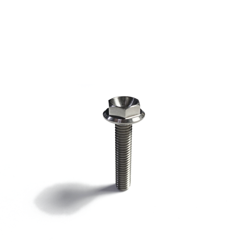 Ticon Industries Titanium Bolt Flanged M5x15x.8TP 8mm 6pt Head Ticon Industries Titanium Bolt Flanged M5x15x.8TP 8mm 6pt Head