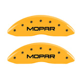 MGP 4 Caliper Covers Engraved Front & Rear Mopar Yellow Finish Black Char 2005 Chrysler 300