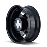 Mayhem 8180 BigRig 24.5x8.25/10x285.75 BP/168mm Offset/220.1mm Hub Rear Black w/ Milled Spokes Wheel