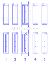 King Ford V8 351ci 5.8L 400ci 6.6L 16V (Size STD) Performance Main Bearing Set