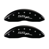 MGP 4 Caliper Covers Engraved Front & Rear SSR Black finish silver ch