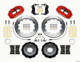 Wilwood Narrow Superlite 6R Front Hat Kit 12.88in Red 2013-Up Ford Focus ST w/ Lines