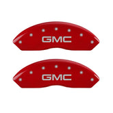 MGP 4 Caliper Covers Engraved Front & Rear GMC Red finish silver ch