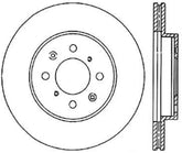StopTech Power Slot 90-01 Integra / 93-05 Civic EX/93-97 Civic Si Fr Right Slotted CRYO-STOP Rotor