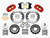 Wilwood Narrow Superlite 6R Front Hub Kit 12.88in Red Heidts Tri -5 2 inch Drop Spindle