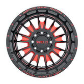 Weld Off-Road W122 20X10 Scorch 5X139.7 5X150 ET-18 BS4.75 Gloss Black MIL Red 110.2