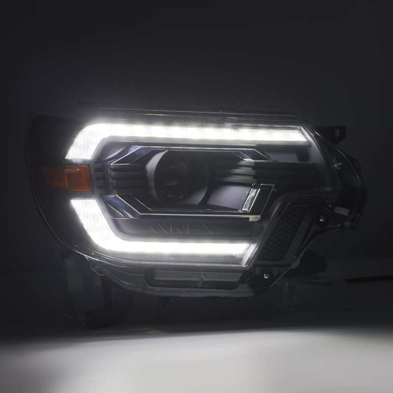 AlphaRex 12-15 Toyota Tacoma PRO-Series Projector Headlights Plank Style Alpha Black w/DRL AlphaRex 12-15 Toyota Tacoma PRO-Series Projector Headlights Plank Style Alpha Black w/DRL