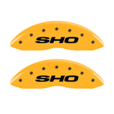 MGP 4 Caliper Covers Engraved Front & Rear SHO Yellow finish black ch