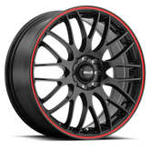 Maxxim Maze 17x7 10x110/115 ET40 Black/Red Stripe