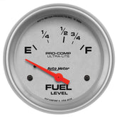 AutoMeter Gauge Fuel Level 2-5/8in. 16 Ohm(e) to 158 Ohm(f) Elec Ultra-Lite