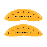 MGP 4 Caliper Covers Engraved Front & Rear 2015/Sport Yellow Finish Black Char 2017 Ford Fusion