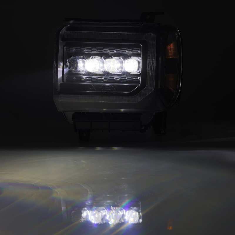AlphaRex 14-18 GMC Sierra NOVA LED Proj Headlights Plank Style Black w/Activ Light/Seq Signal/DRL AlphaRex 14-18 GMC Sierra NOVA LED Proj Headlights Plank Style Black w/Activ Light/Seq Signal/DRL