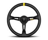 Momo MOD08 Steering Wheel 350 mm - Black Leather/Black Spokes/1 Stripe