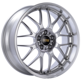 BBS RS-GT 18x8.5 5x120 ET15 Diamond Silver Center Diamond Cut Lip Wheel -82mm PFS/Clip Required