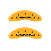 MGP 4 Caliper Covers Engraved Front & Rear Denali Yellow finish black ch