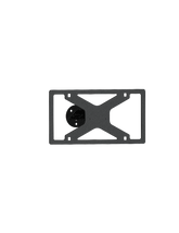 Road Armor 07-18 Jeep Wrangler JK Stealth Rear Tire Carrier License Plate Mount - Tex Blk