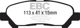 EBC 09-13 Toyota Highlander 2.7 2WD/4WD Extra Duty Rear Brake Pads
