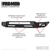 Westin 2019 Dodge Ram 1500 ( Excludes 1500 Classic & Rebel Models ) Pro-Mod Front Bumper